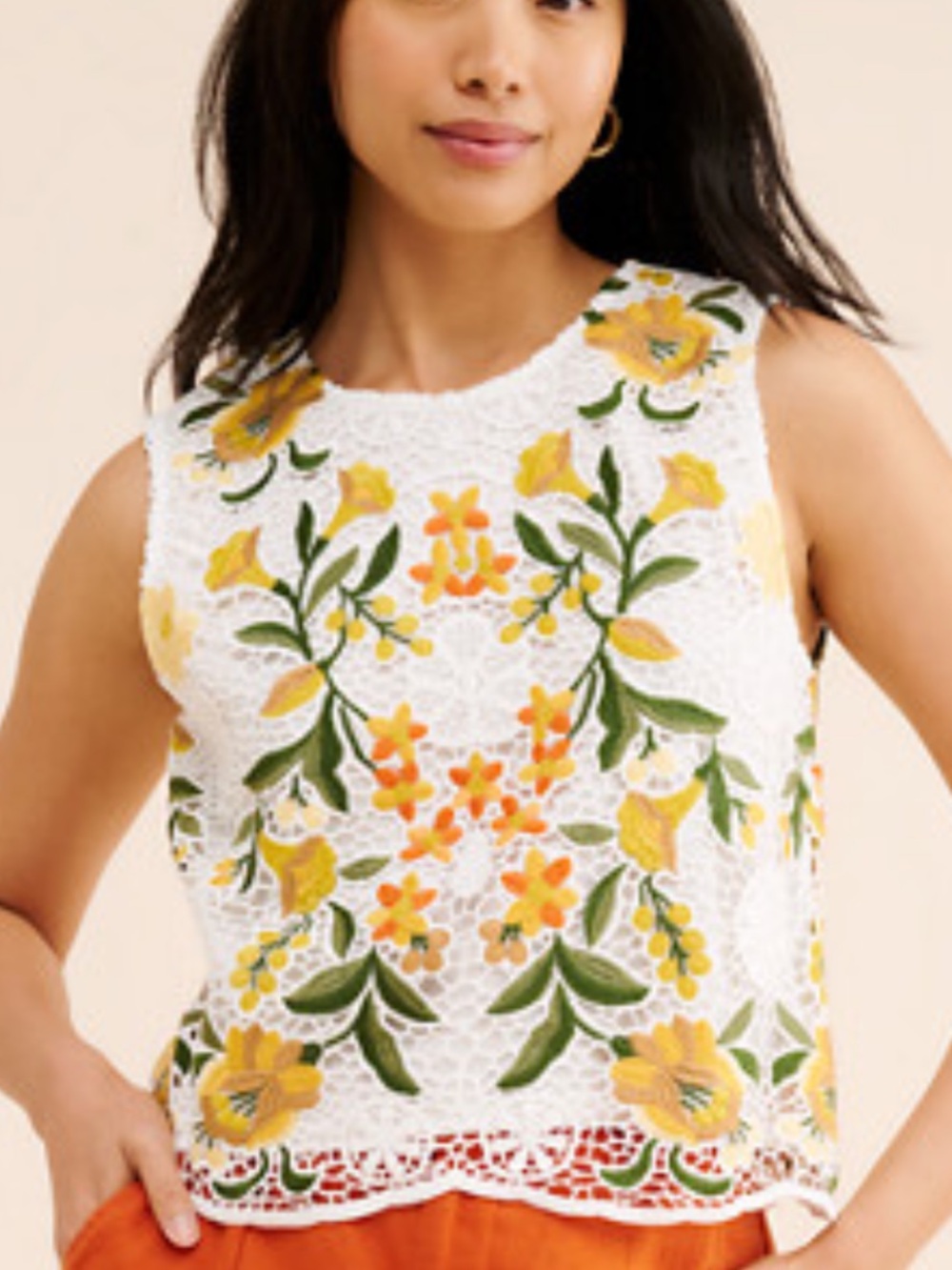 dolan Crochet Lace Tank Top
